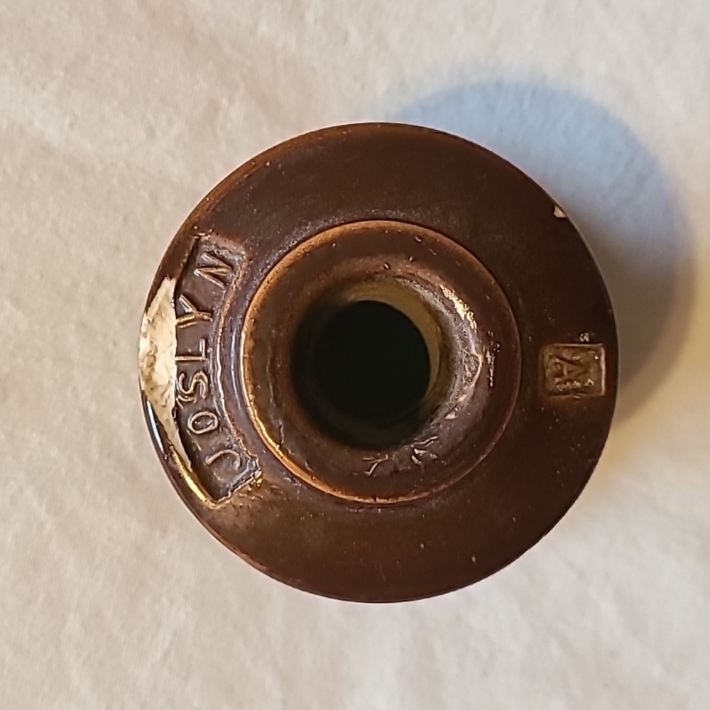 Vintage Joslyn 101 Spool Shaped Insulator Brown Ceramic Unthreaded
